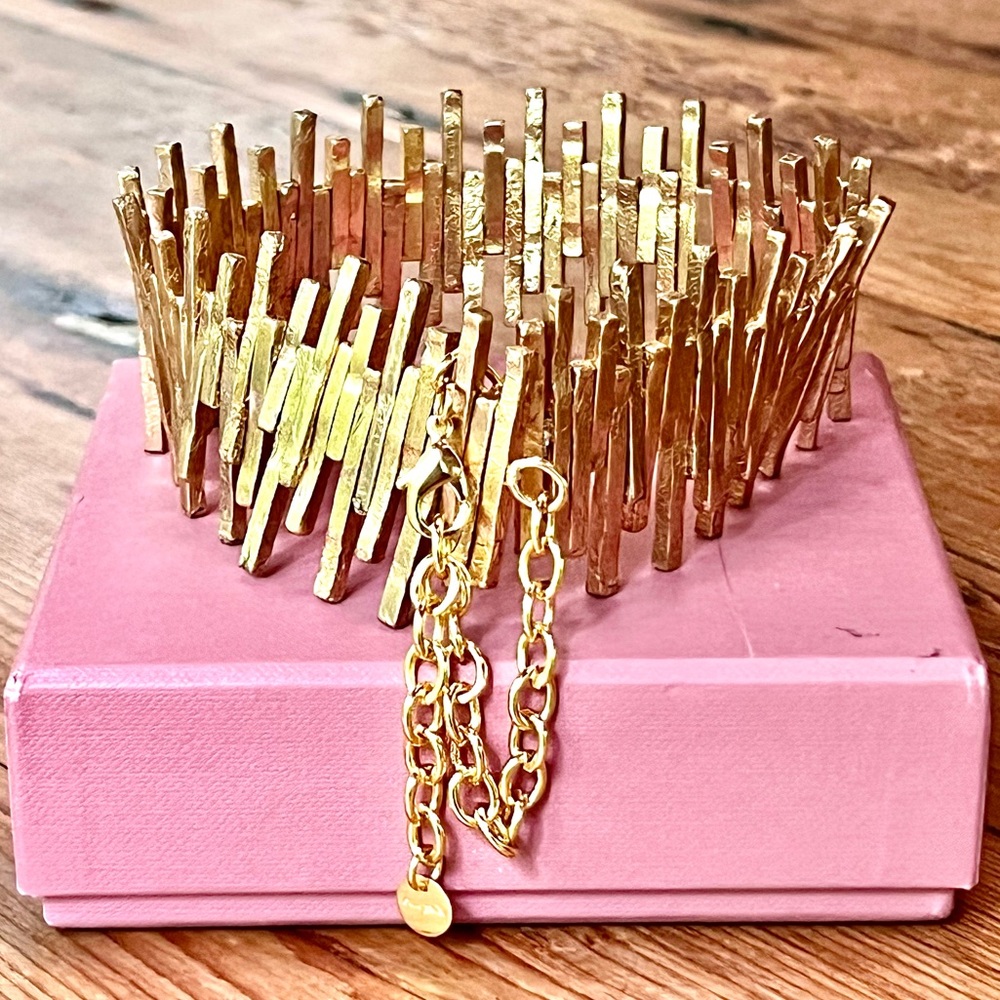 🌺🎉HP🎉🌺 NWT Cult Gaia Vita Choker Gold 🌟 RARE 🌟 - Picture 6 of 16